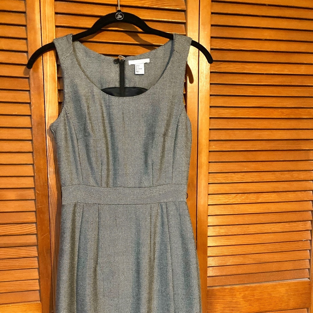 H&M Herringbone Black & White Dress - Size 2